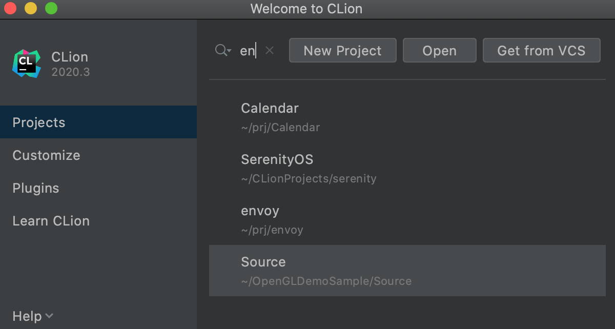 clion delete project