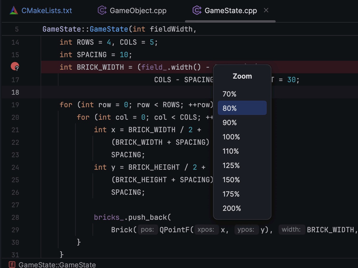 Scale down the entire IDE