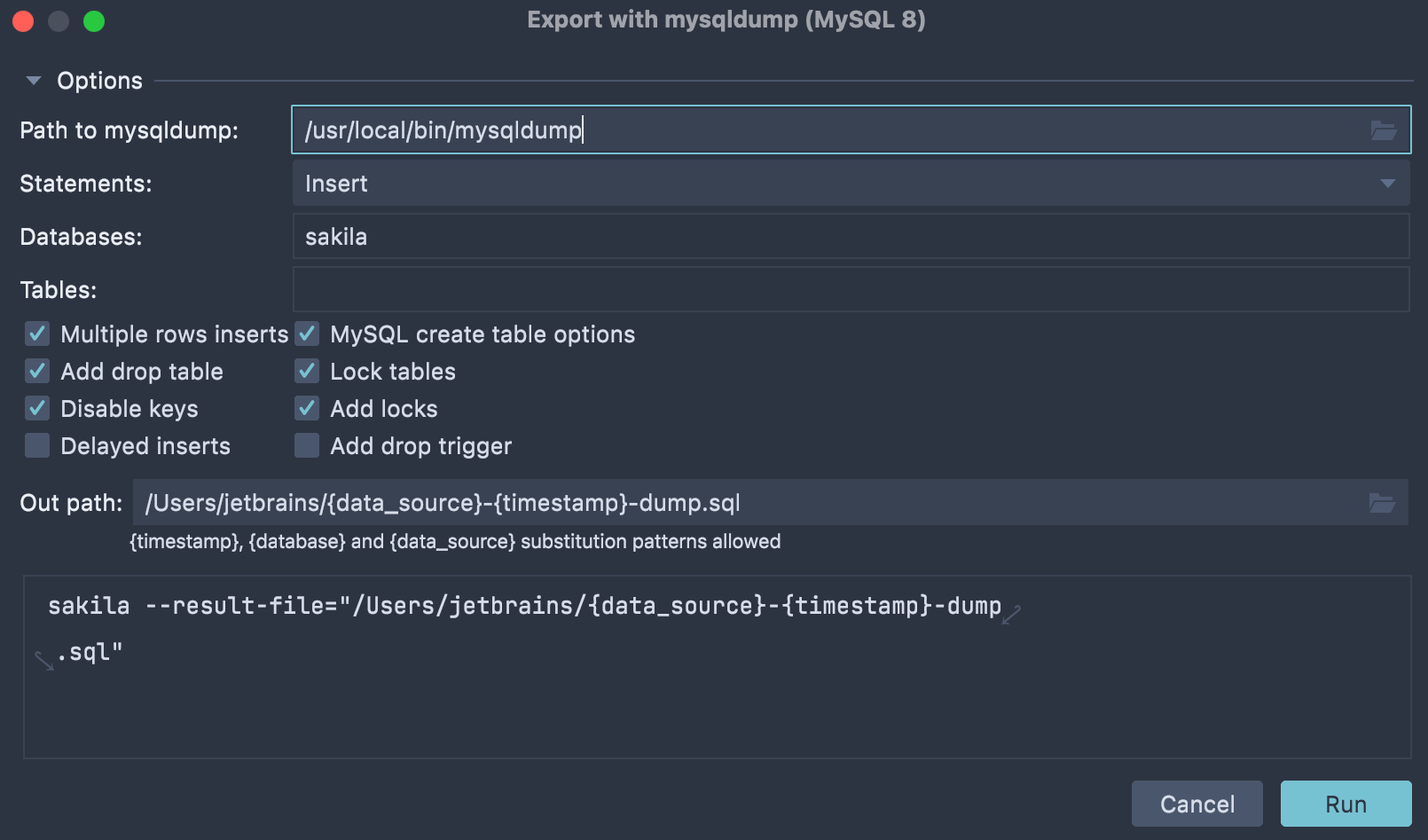 Ferramentas dump e restore do MySQL