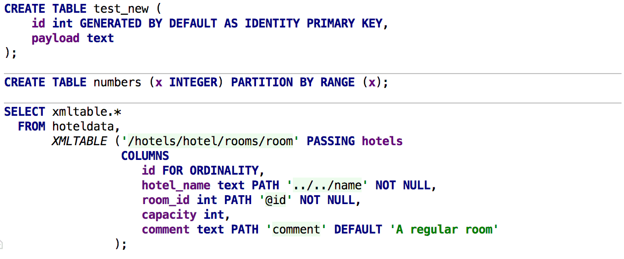 postgres datagrip parameter query