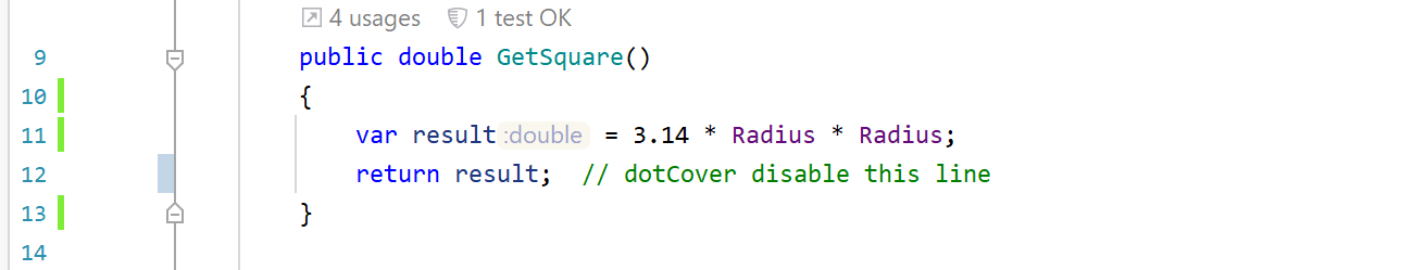 Exclure du code de l'analyse de couverture en utilisant les commentaires