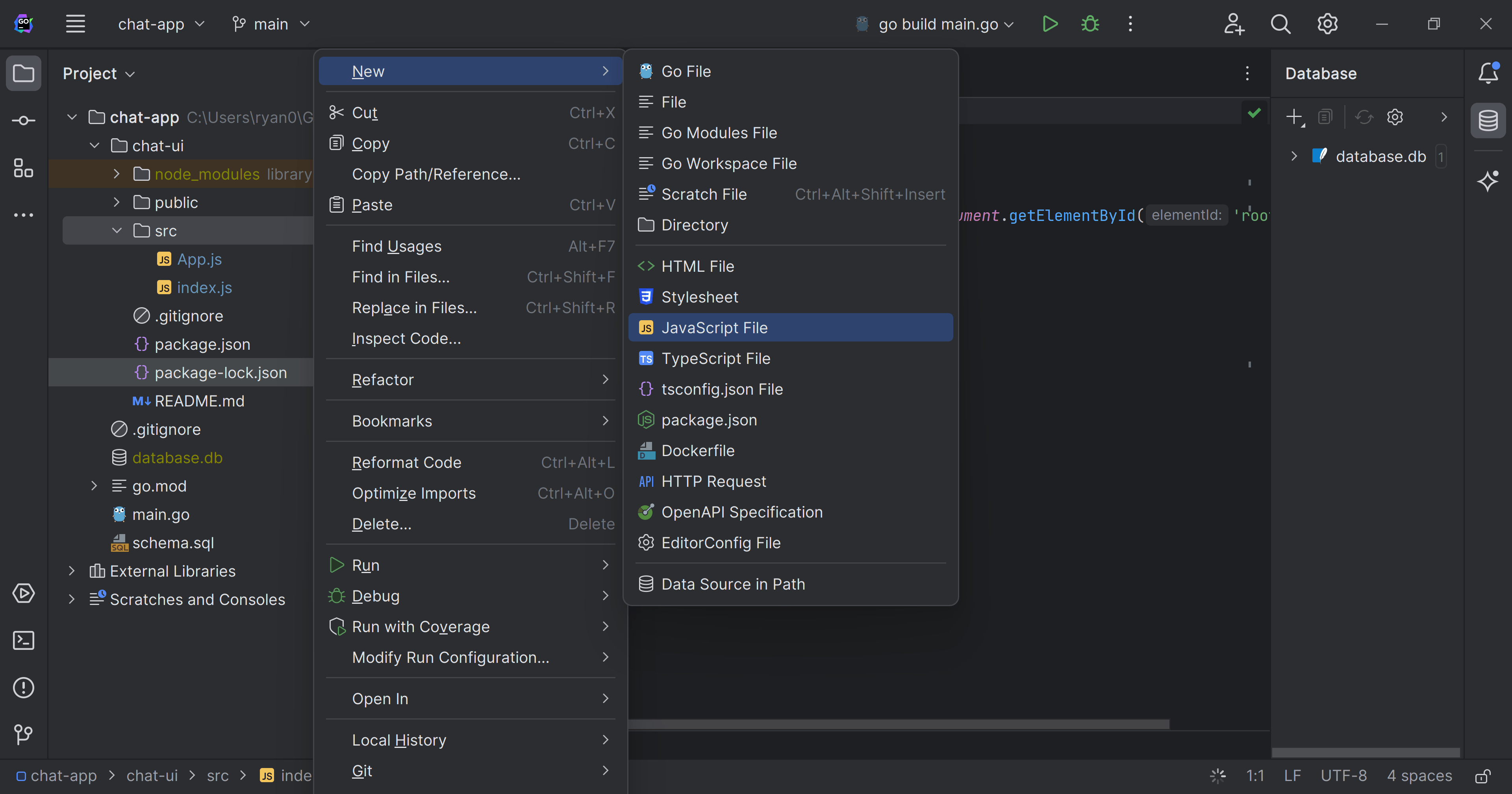 New | JavaScript File selection