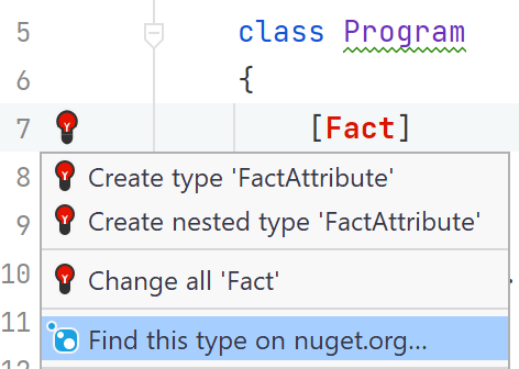 JetBrains Rider NuGet Type lookup in editor