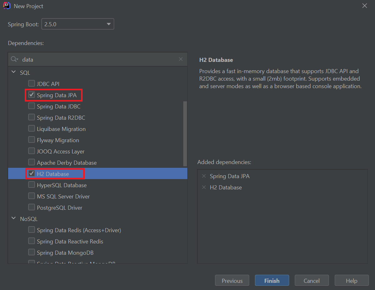 New Project Window Dependency