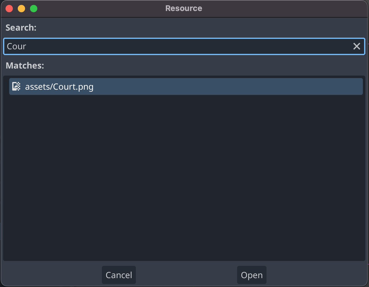 Court asset in Resources