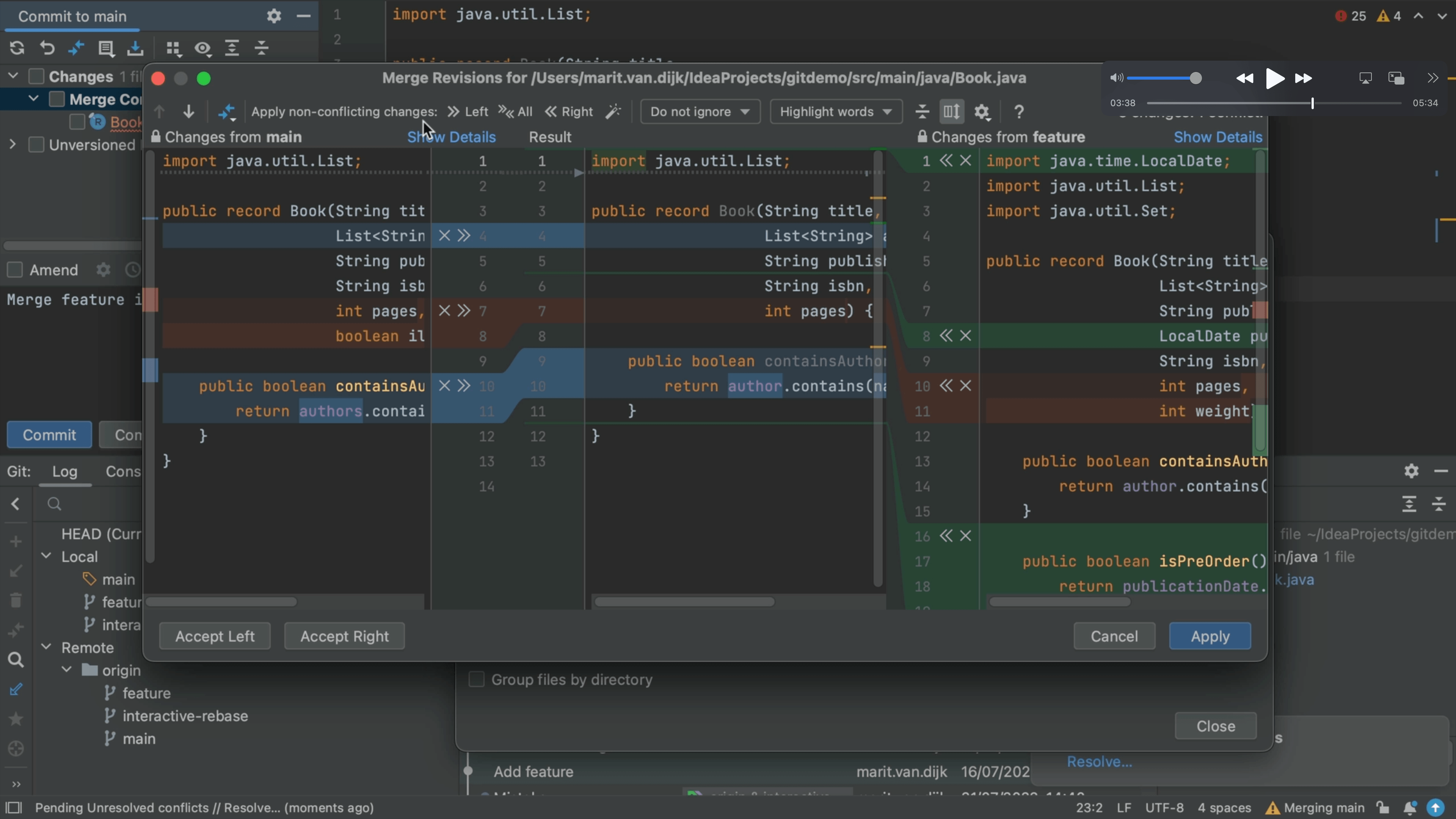 Merge non-conflicting changes