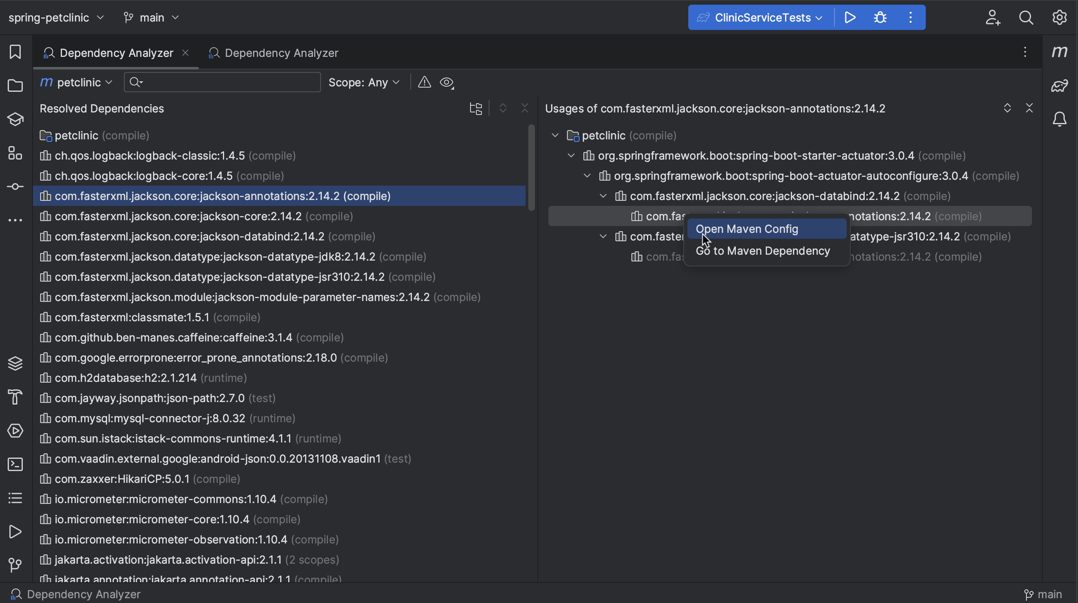 Open Maven Config