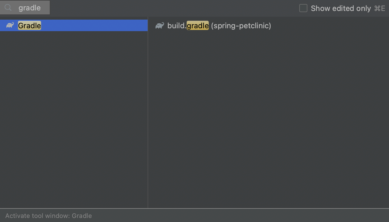 Recent Files Gradle