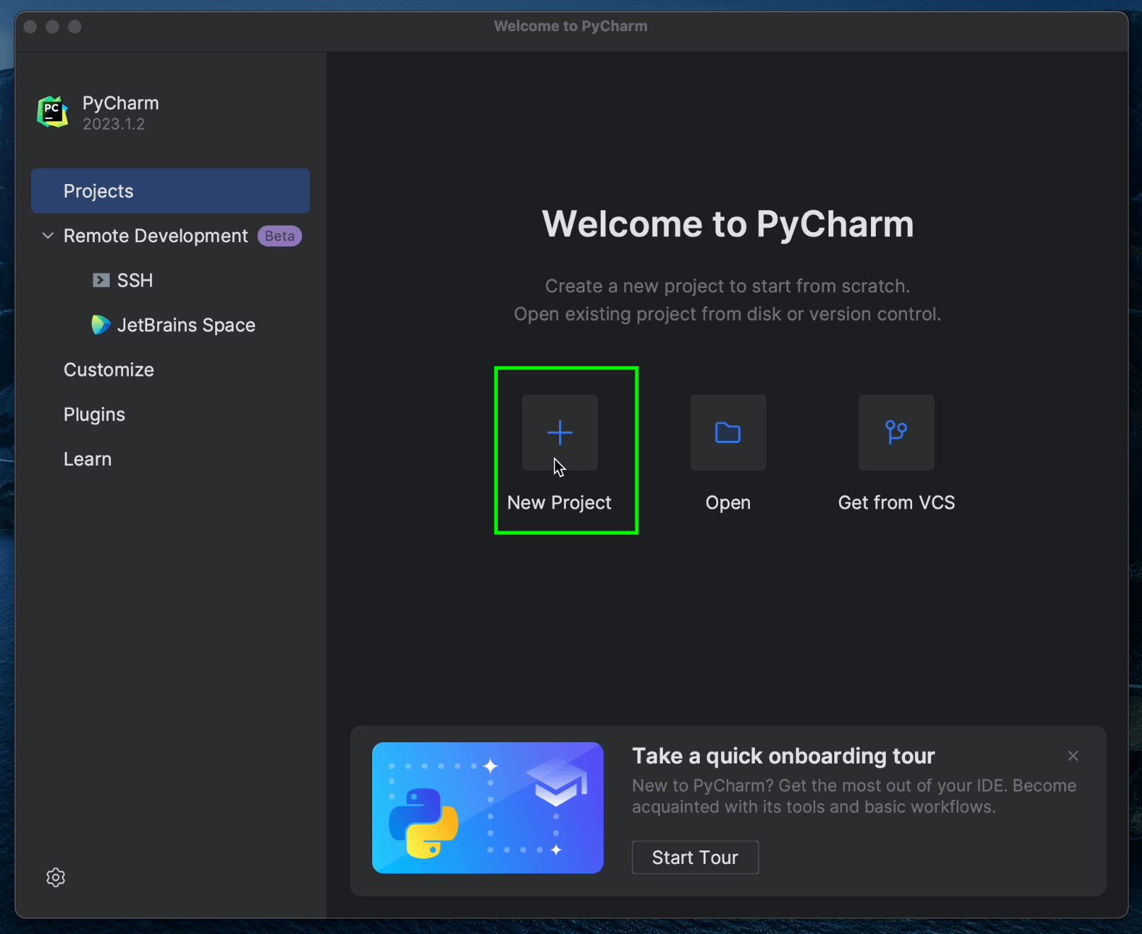 Creating a new project in PyCharm - JetBrains Guide