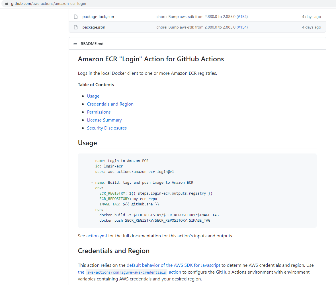 aws-actions-ecr-login-readme