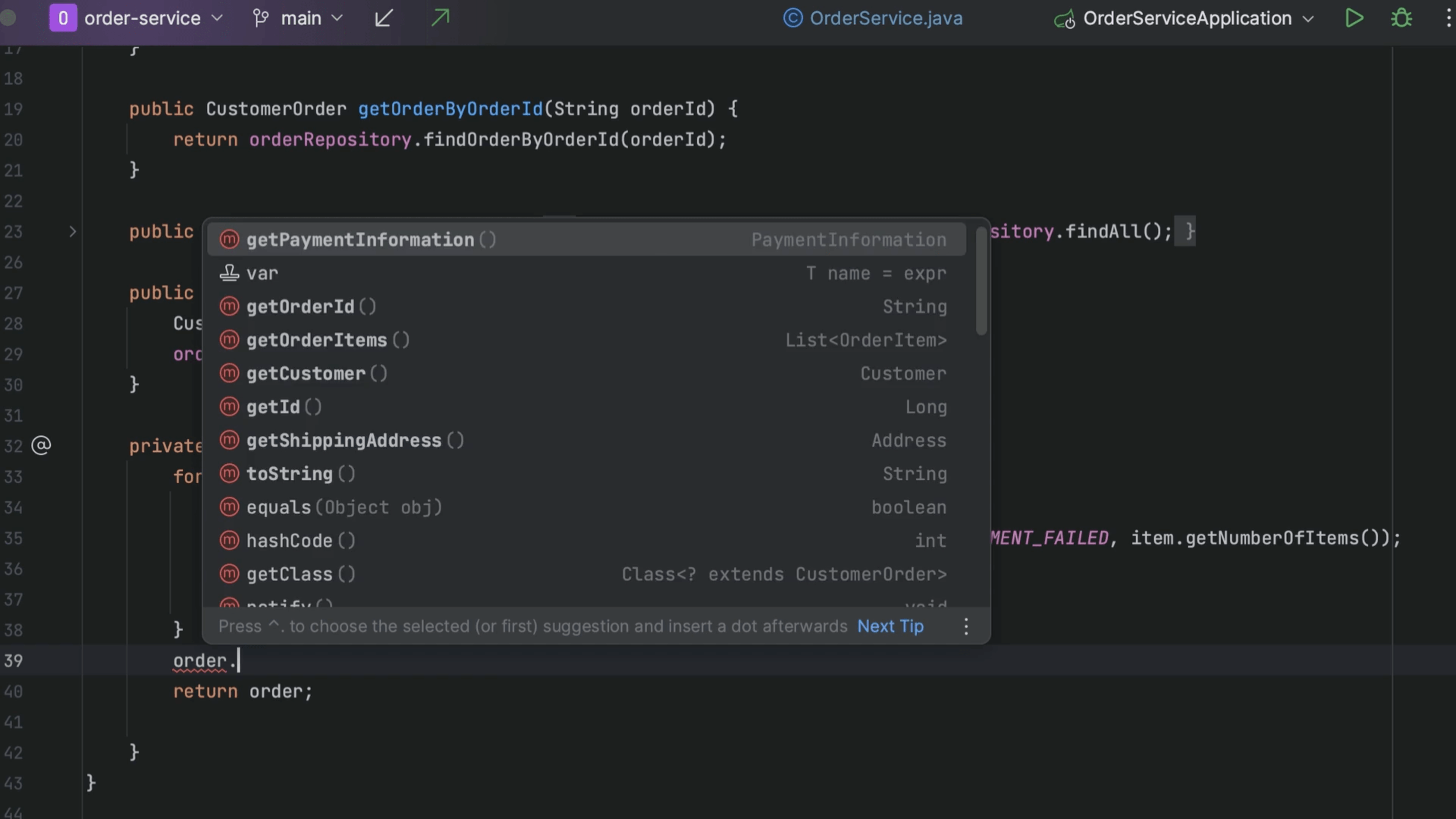 Postfix Completion