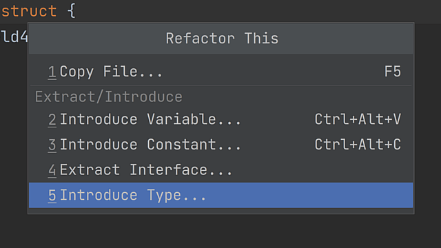 Extract Type Refactoring