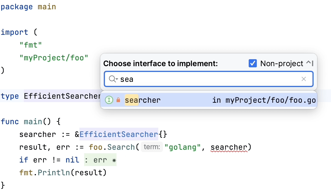 Implement an interface