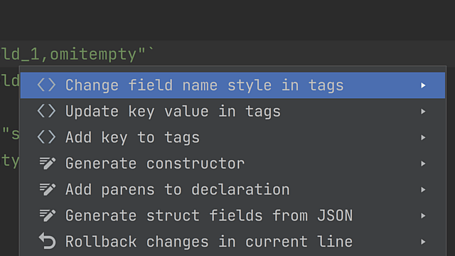 Change Struct Tag Style