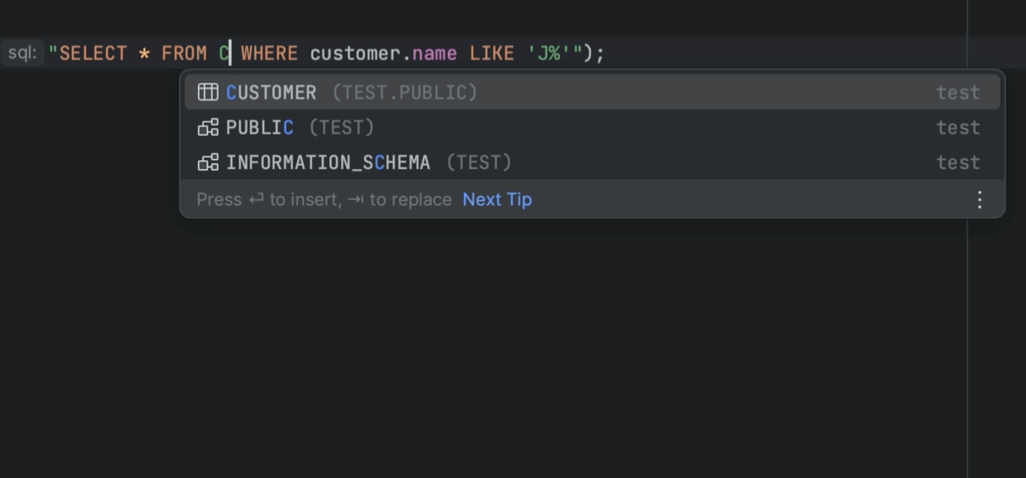 Using SQL