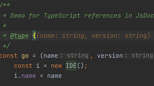 Support for TypeScript Types in JSDoc