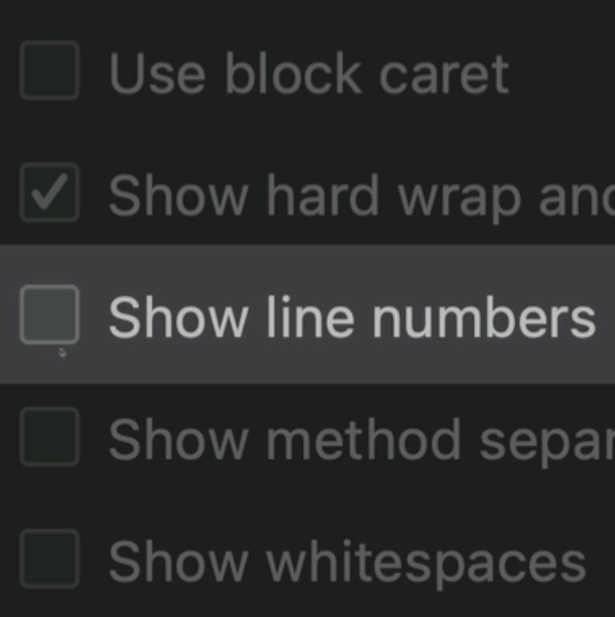 Show Line Numbers