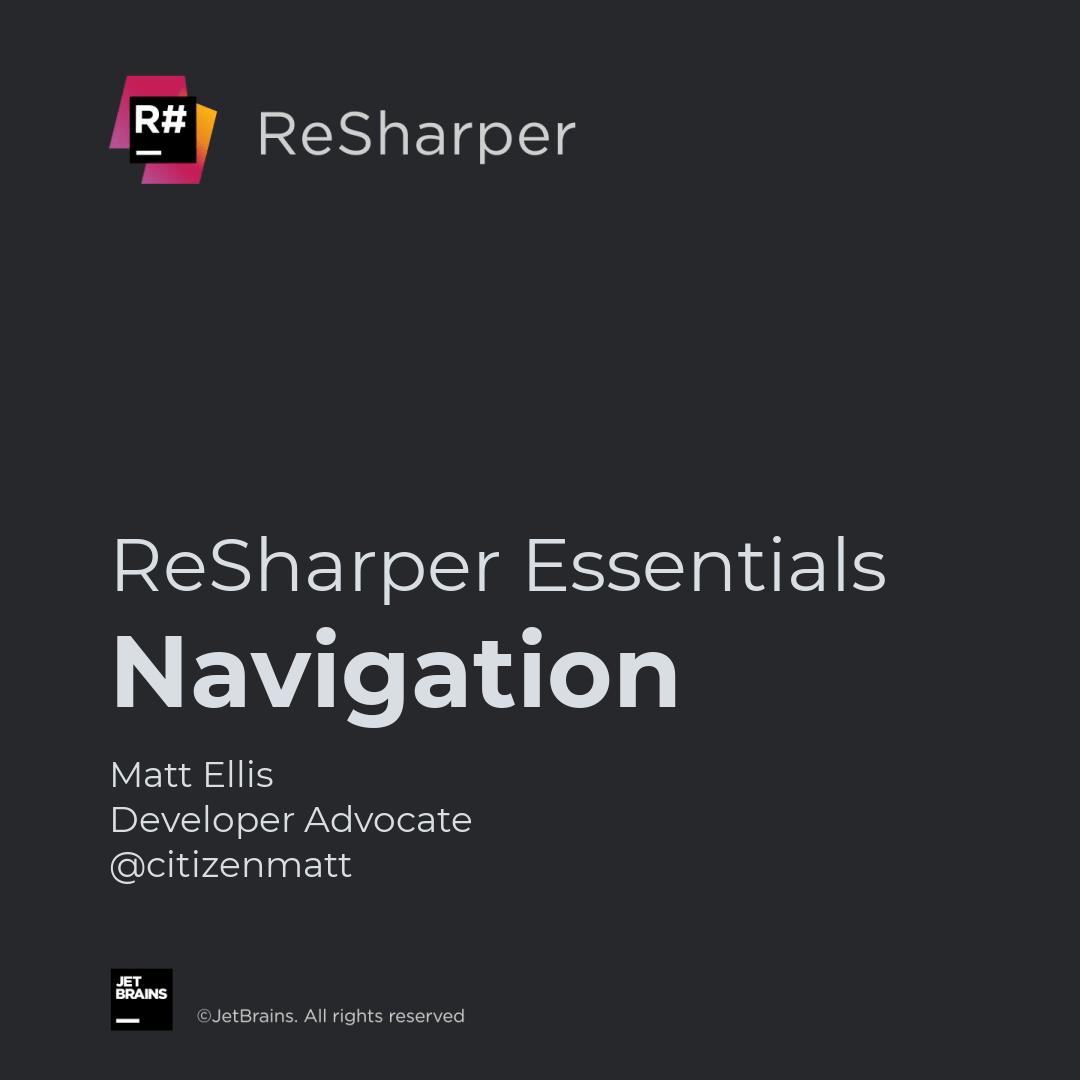 Navigating Code with ReSharper