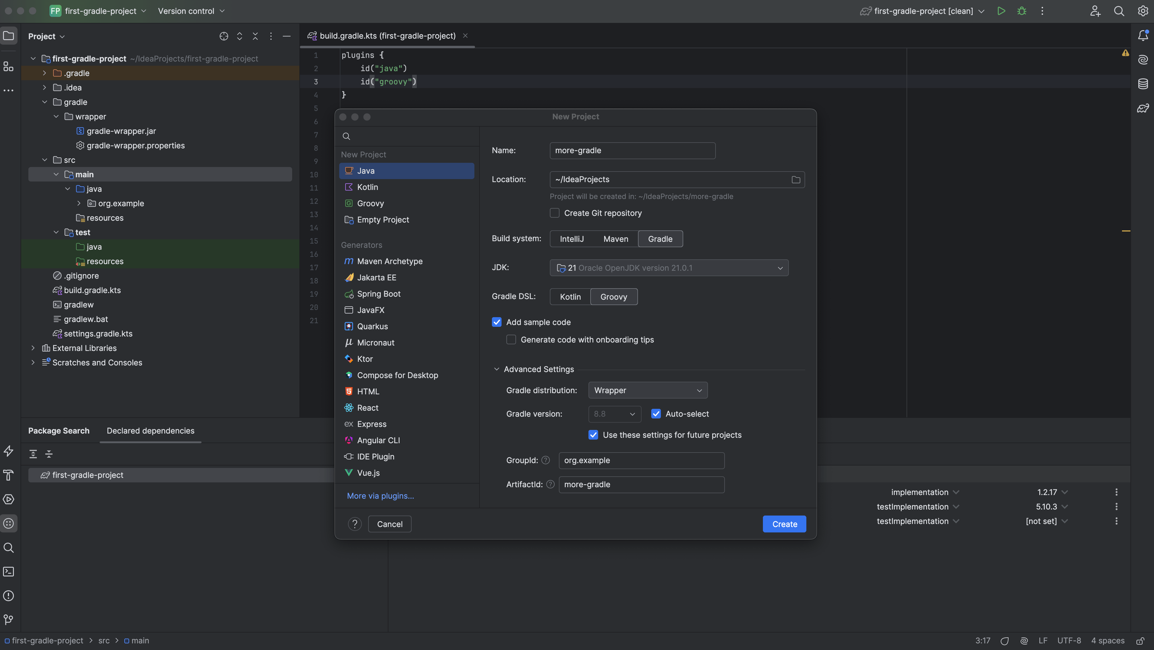 Group ID and version number