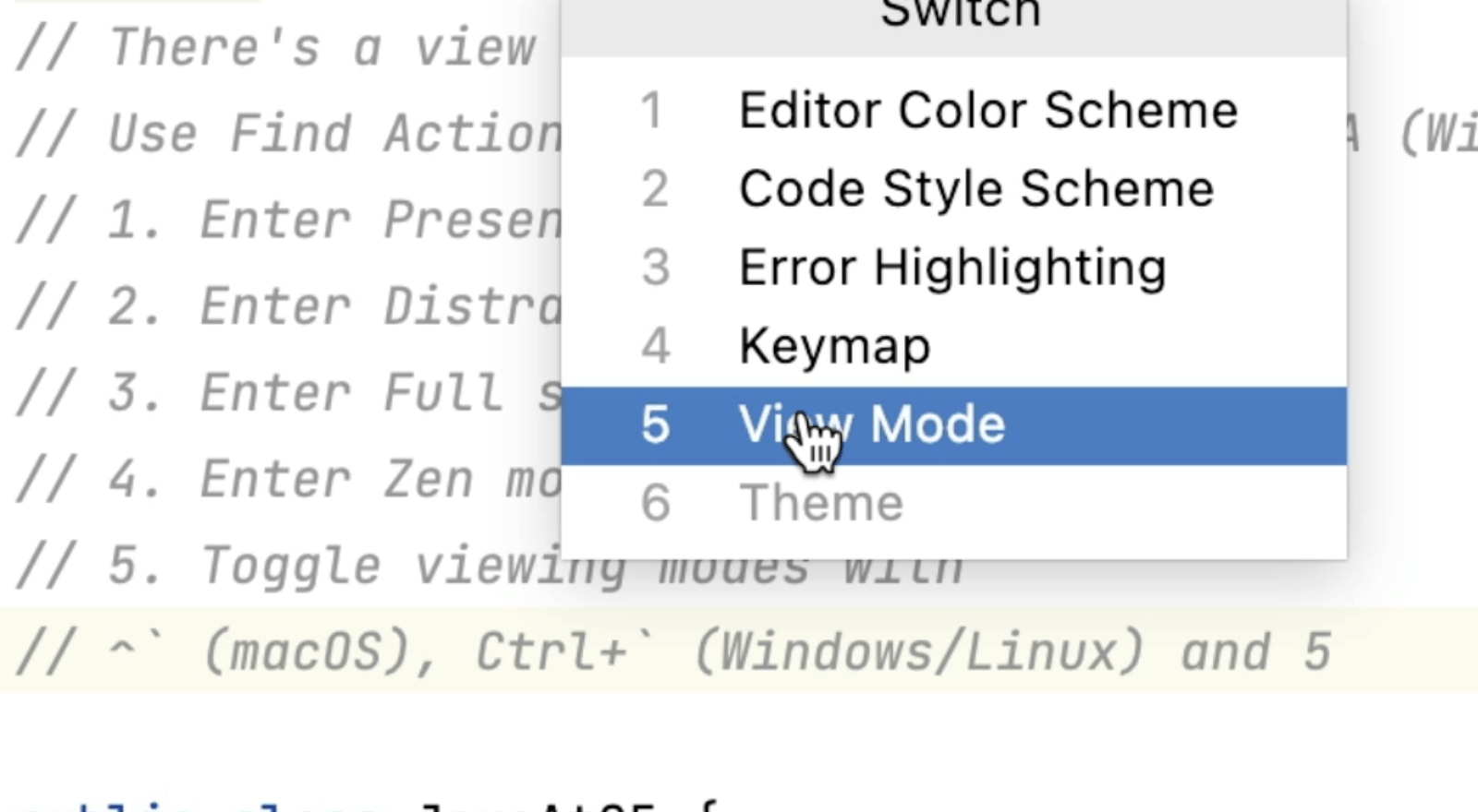 Different Viewing Modes for Your Code