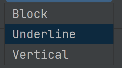 Select the builtin Terminal cursor shape