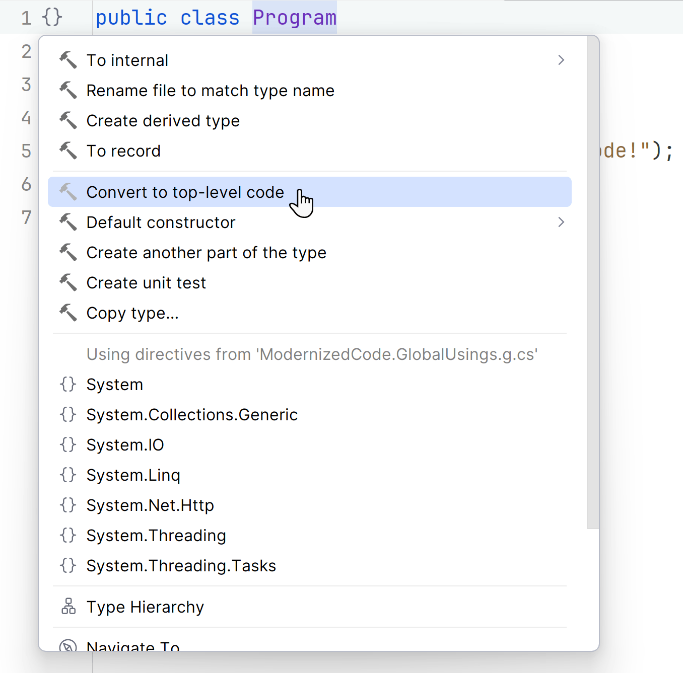 C# Top-level statements