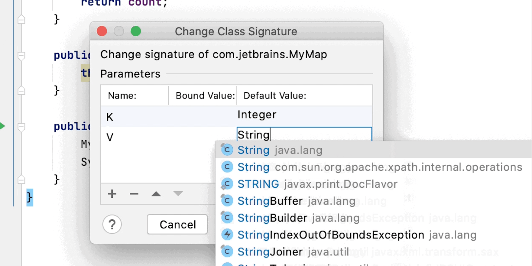 Change Method Signature