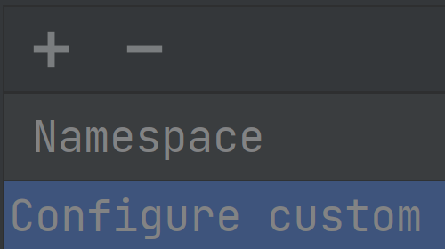 Configure Custom Namespaces Manually