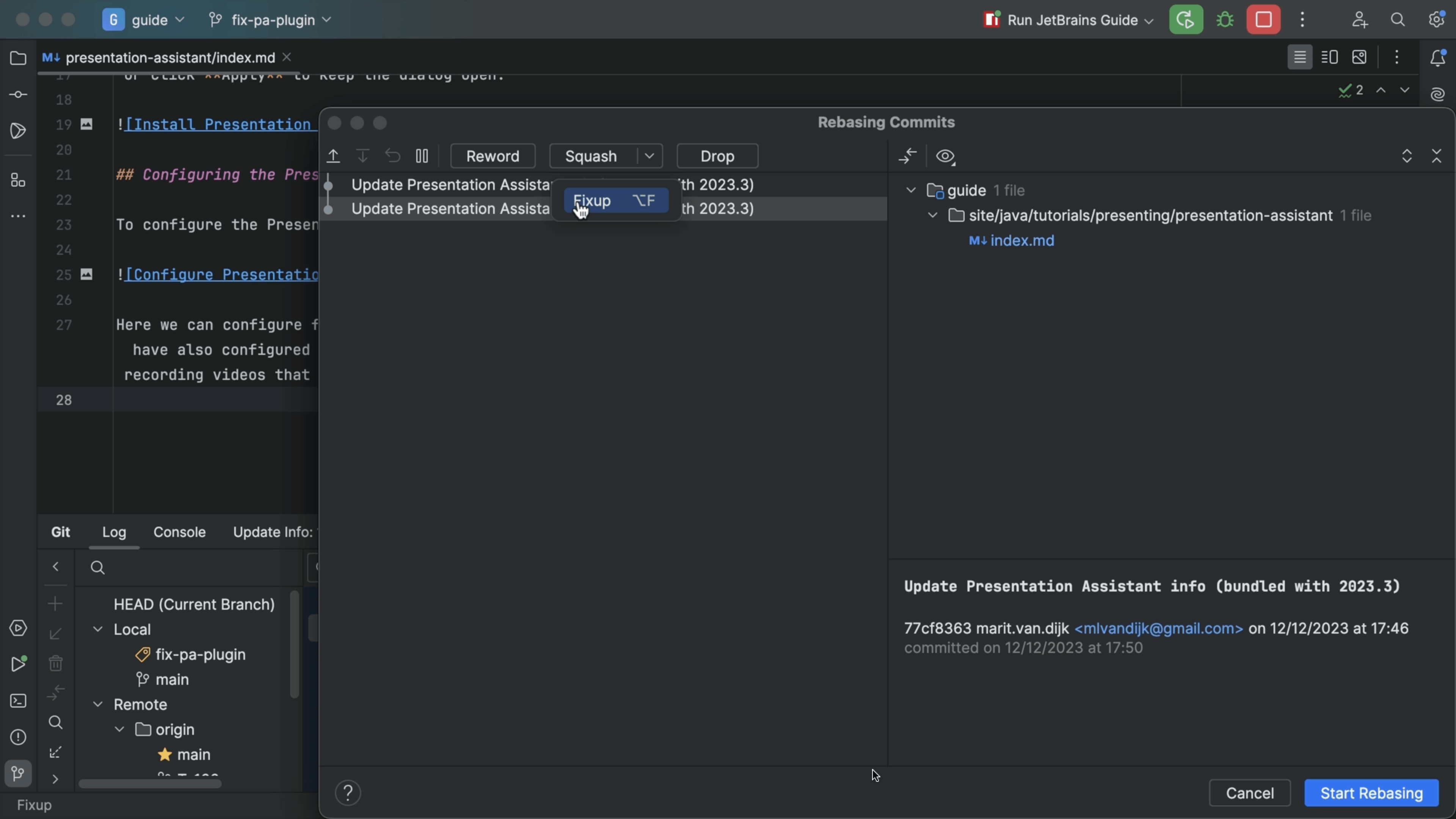 Interactive Rebase