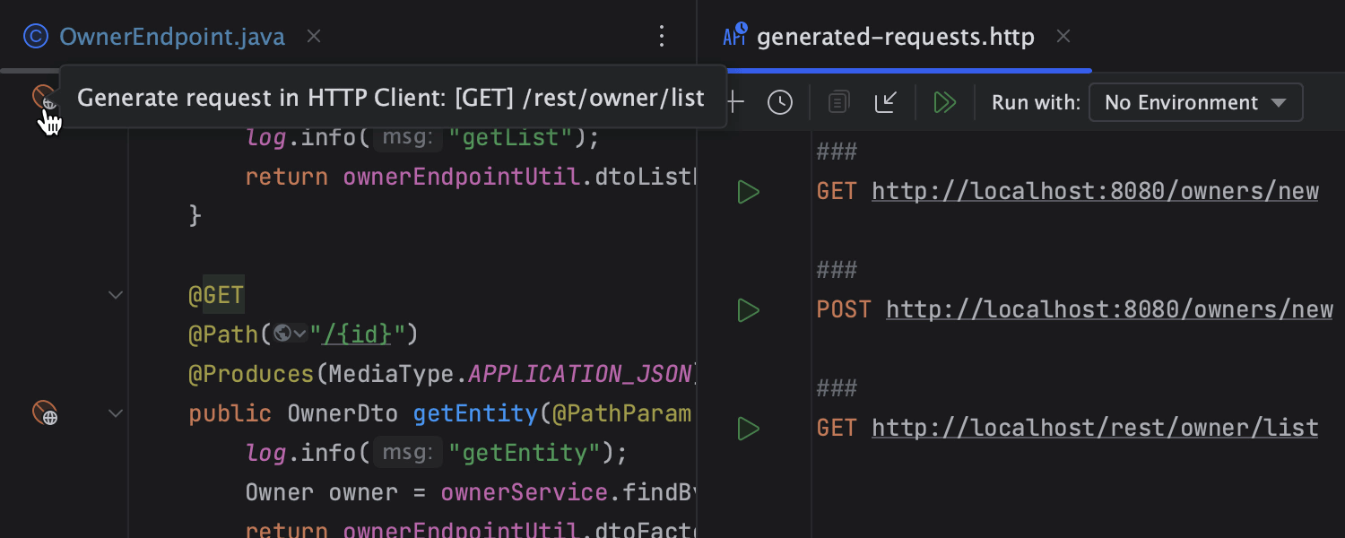 Génération de requêtes HTTP pour le client REST JAX-RS