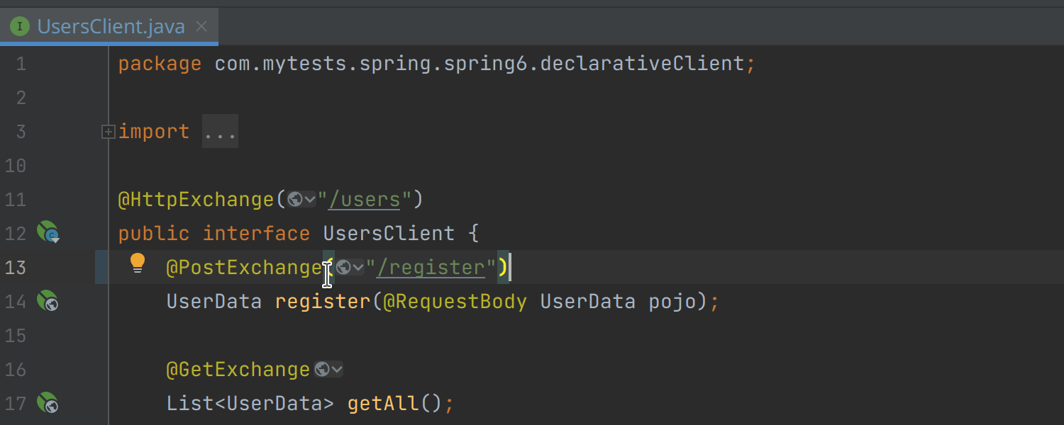 Compatibilidad con los nuevos clientes HTTP declarativos de Spring 6