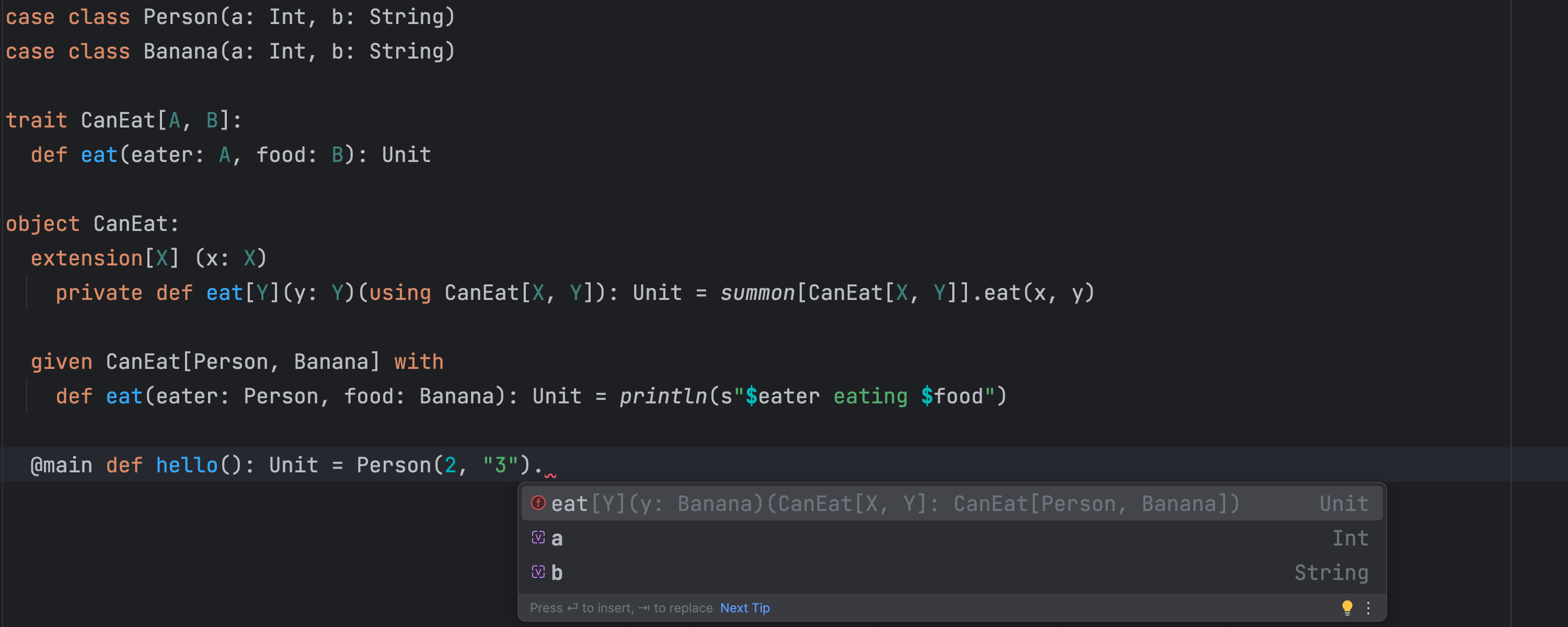 Scala 3 코드 편집 개선 사항