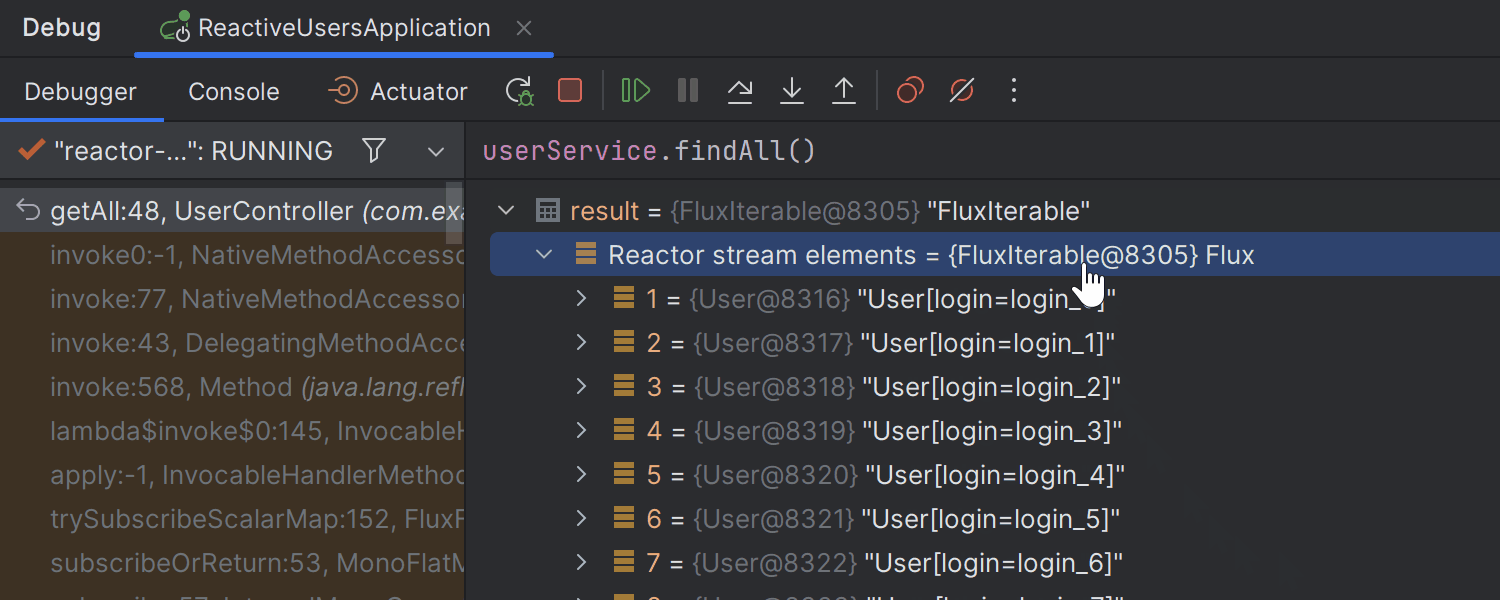 Reactor Mono and Flux values evaluation