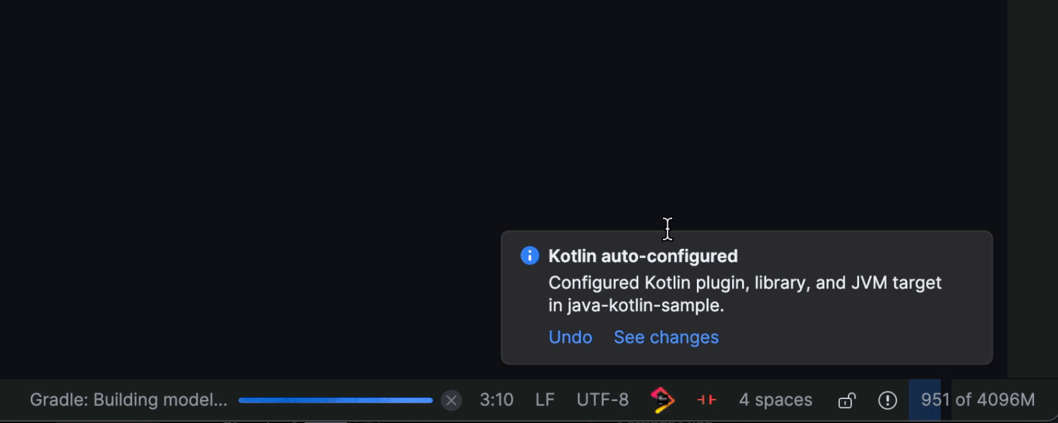 Java Gradle プロジェクトにおける Kotlin の自動構成