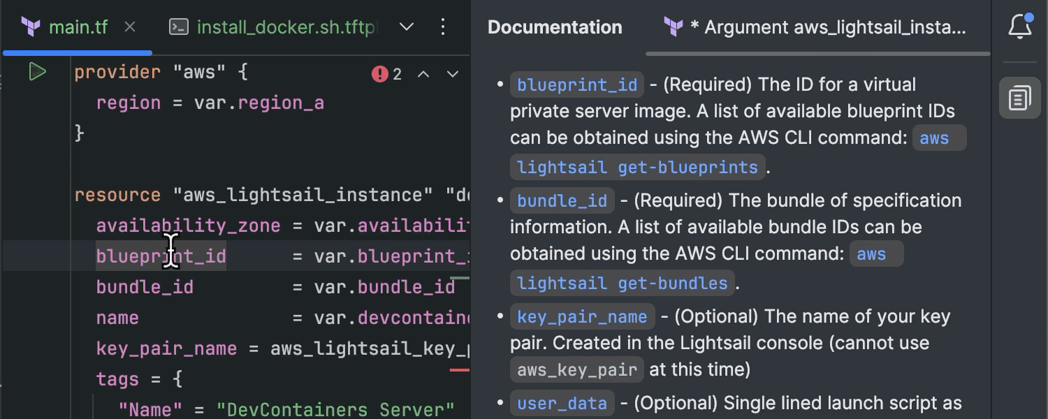 Расширенная поддержка Terraform