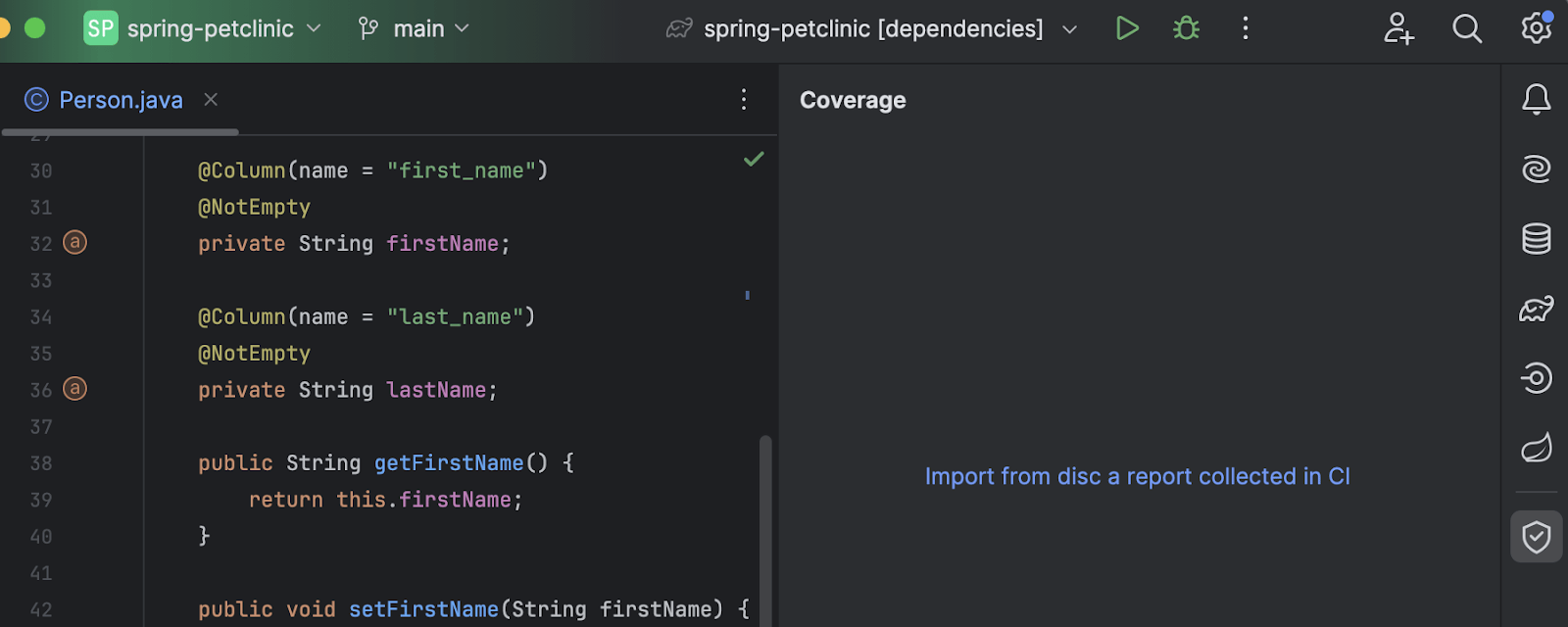 Simplified importing for JaCoCo test coverage reports