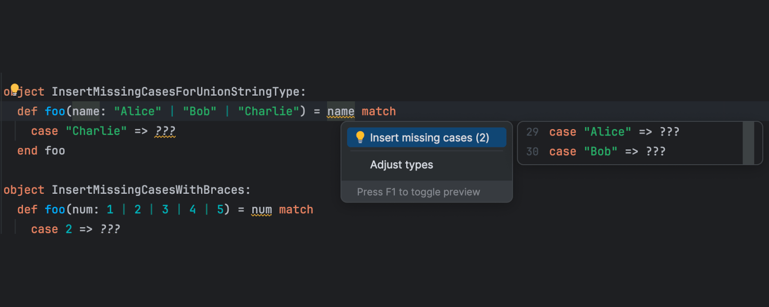 Improved compiler-based highlighting