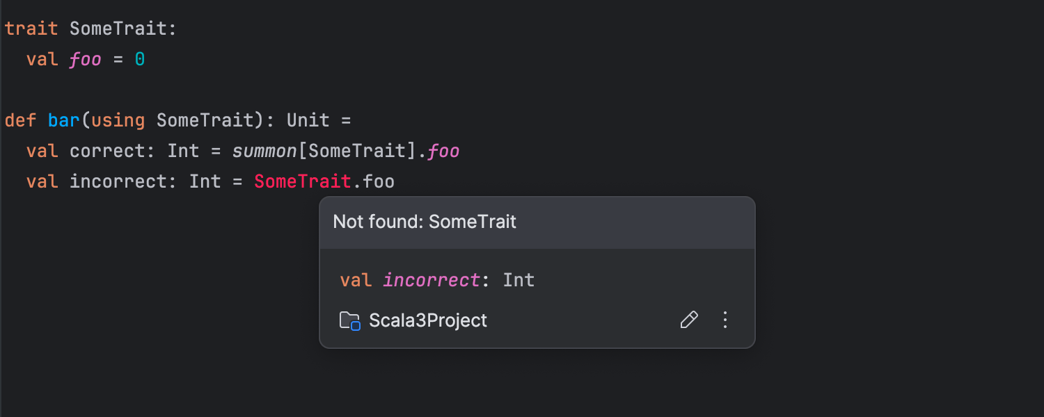 Melhor suporte para Scala 3