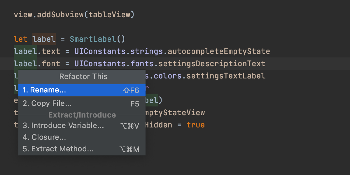 Refactorisations et génération de code