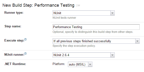 Ausführen von Unit-Tests als Schritt des Build-Prozesses im Profiler