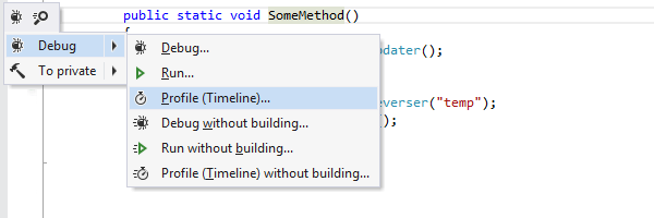 Visual Studio에서 바로 정적 메서드 프로파일링