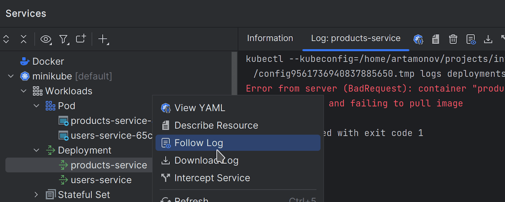 Ability to view deployment logs