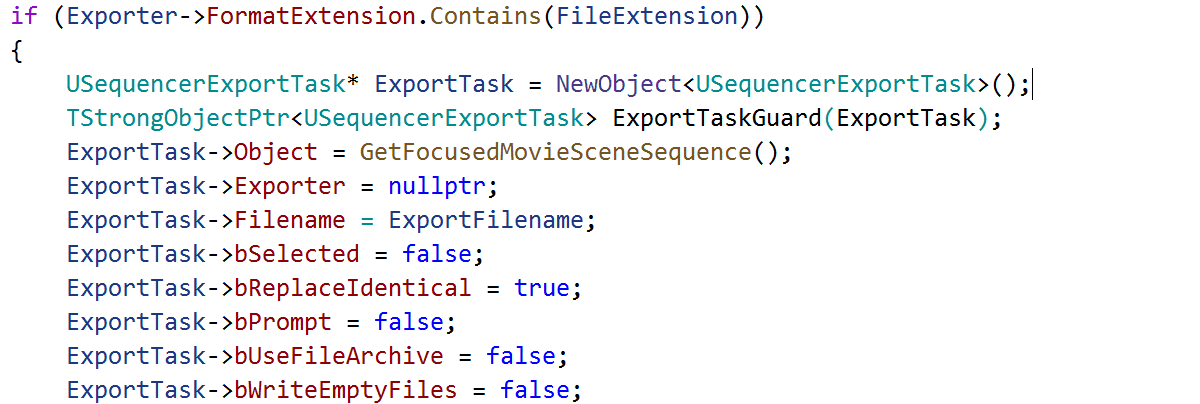 UE-Codegenerierung