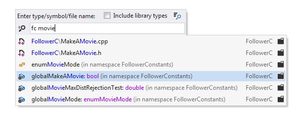 Navigation non contextuelle dans ReSharper C++