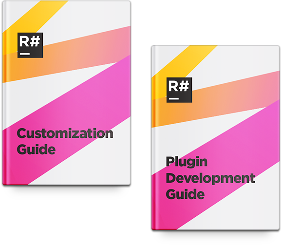 Personnalisation de ReSharper et guides de développement des extensions