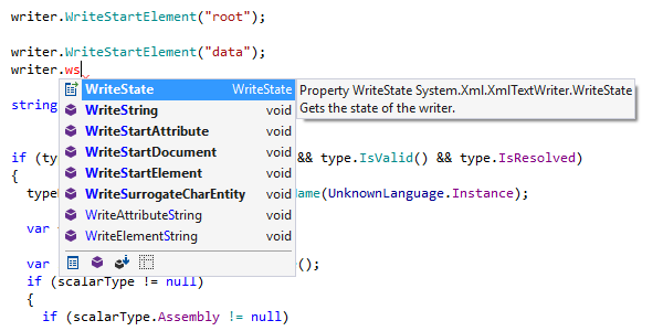 Symbol-Codevervollständigung in C# mit Unterstützung für CamelHumps