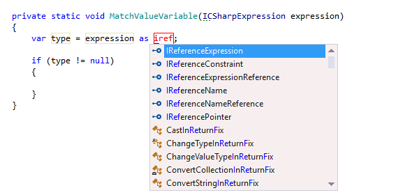 C#에 적용된 ReSharper의 라이브 템플릿