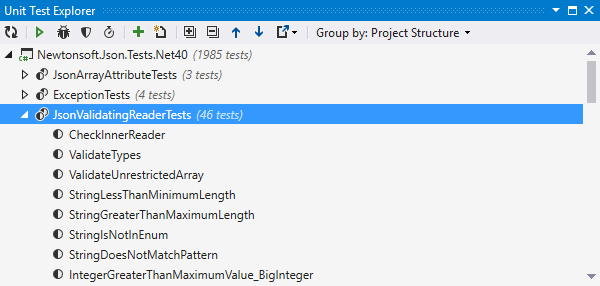 Explorateur de tests unitaires dans ReSharper