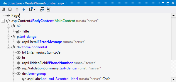 File structure of an .aspx file