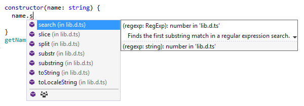 Preenchimento de código do ReSharper em TypeScript